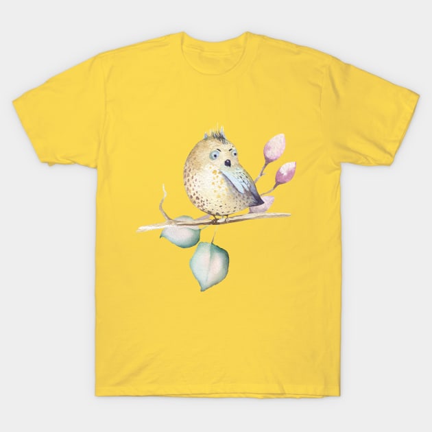 Cute yellow Birdie T-Shirt by VintageHeroes